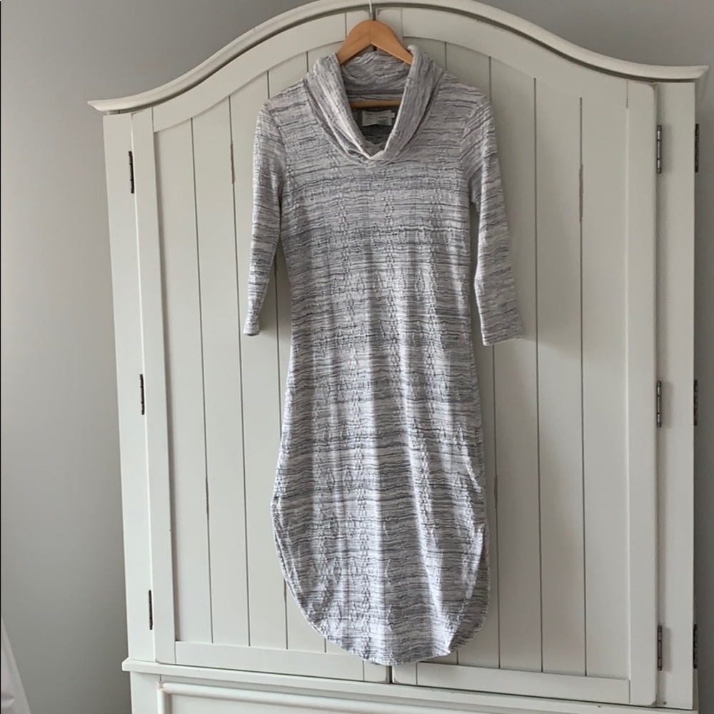 Anthropologie Cowl Neck Textured Dress